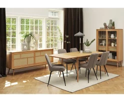 Nordic Home Sofia Vitrinskåp Natural Oak 160cm