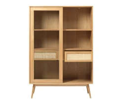 Nordic Home Sofia Vitrinskåp Natural Oak 160cm