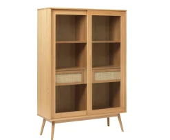 Nordic Home Sofia Vitrinskåp Natural Oak 160cm