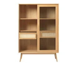 Nordic Home Sofia Vitrinskåp Natural Oak 160cm