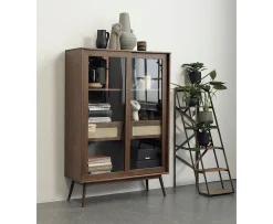Nordic Home Sofia Vitrinskåp Smoked Oak 160cm