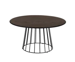 Nordic Home Viktor Soffbord Svart/Brunbetsad Ø90