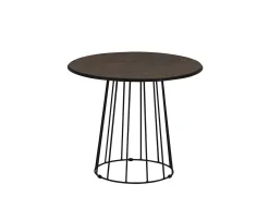 Nordic Home Viktor Soffbord Svart/Brunbetsad Ø50