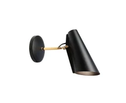 Northern Birdy Short Vägglampa Black/Brass