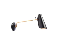 Northern Birdy Swing Vägglampa Black/Brass