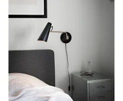 Northern Birdy Swing Vägglampa Black/Brass