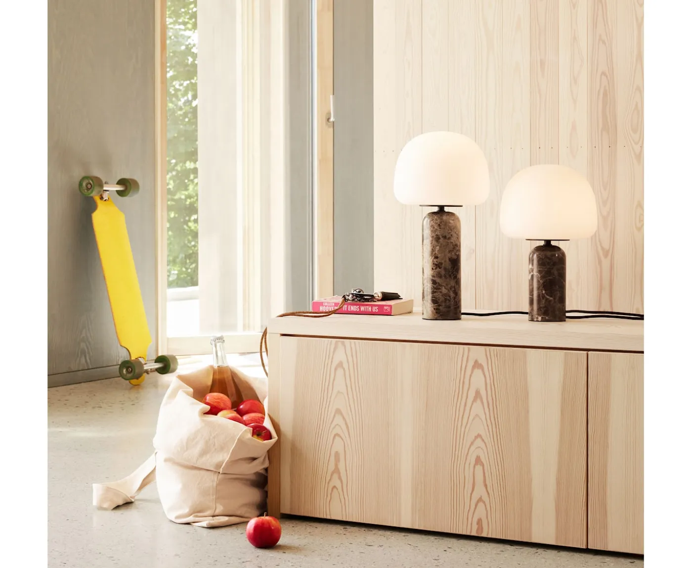 Northern Kin Bordslampa Brown Marble 33cm