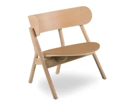 Northern Oaki Loungestol Brown Leather/Light Oil Oak