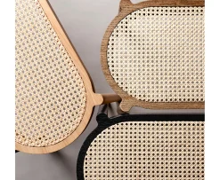 Northern Pal Bänk Black Painted Oak/Light Mesh 80cm