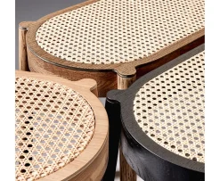Northern Pal Bänk Smoked Oak Oiled/Light Mesh 80cm