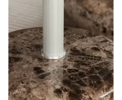 Northern Ton side Sidobord Brown Marble/Aluminium Large