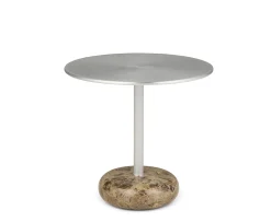 Northern Ton side Sidobord Brown Marble/Aluminium Small