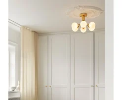 Nuura Apiales 6 Plafond Brushed Brass/Opal