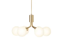 Nuura Apiales 6 Taklampa Brushed Brass/Opal