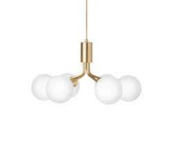Nuura Apiales 6 Taklampa Brushed Brass/Opal