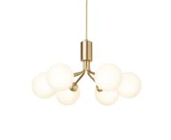 Nuura Apiales 6 Taklampa Brushed Brass/Opal