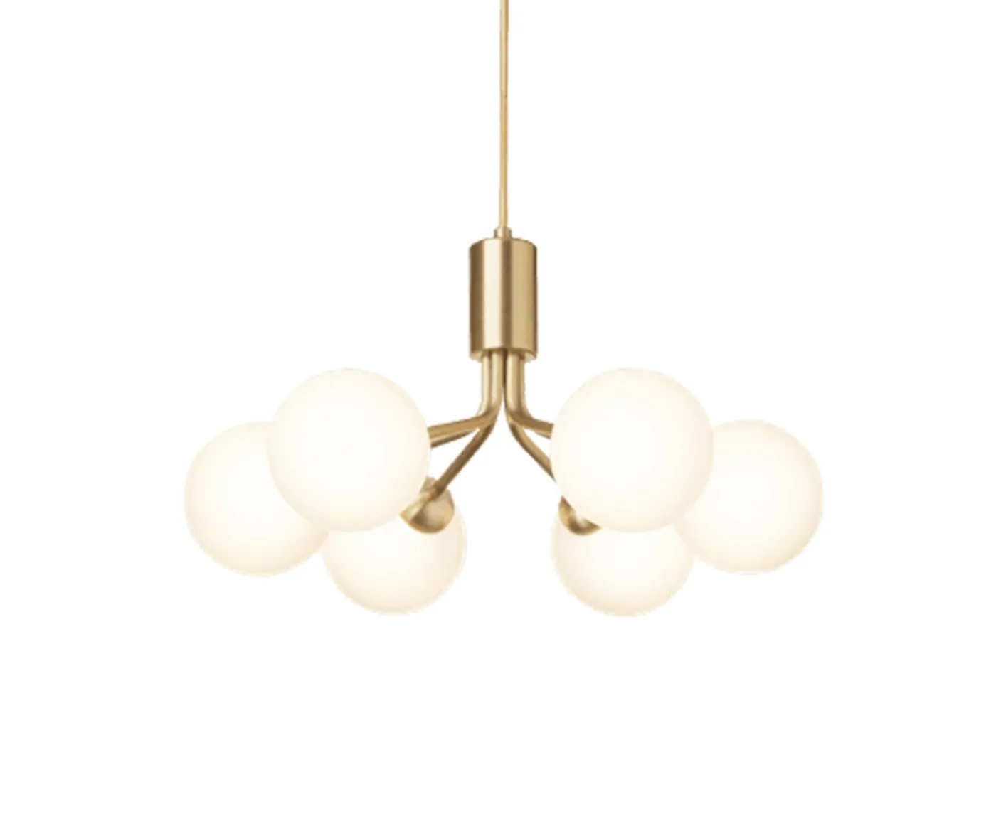 Nuura Apiales 6 Taklampa Brushed Brass/Opal
