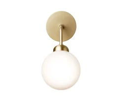 Nuura Apiales Vägglampa Brushed Brass/Opal