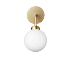 Nuura Apiales Vägglampa Brushed Brass/Opal