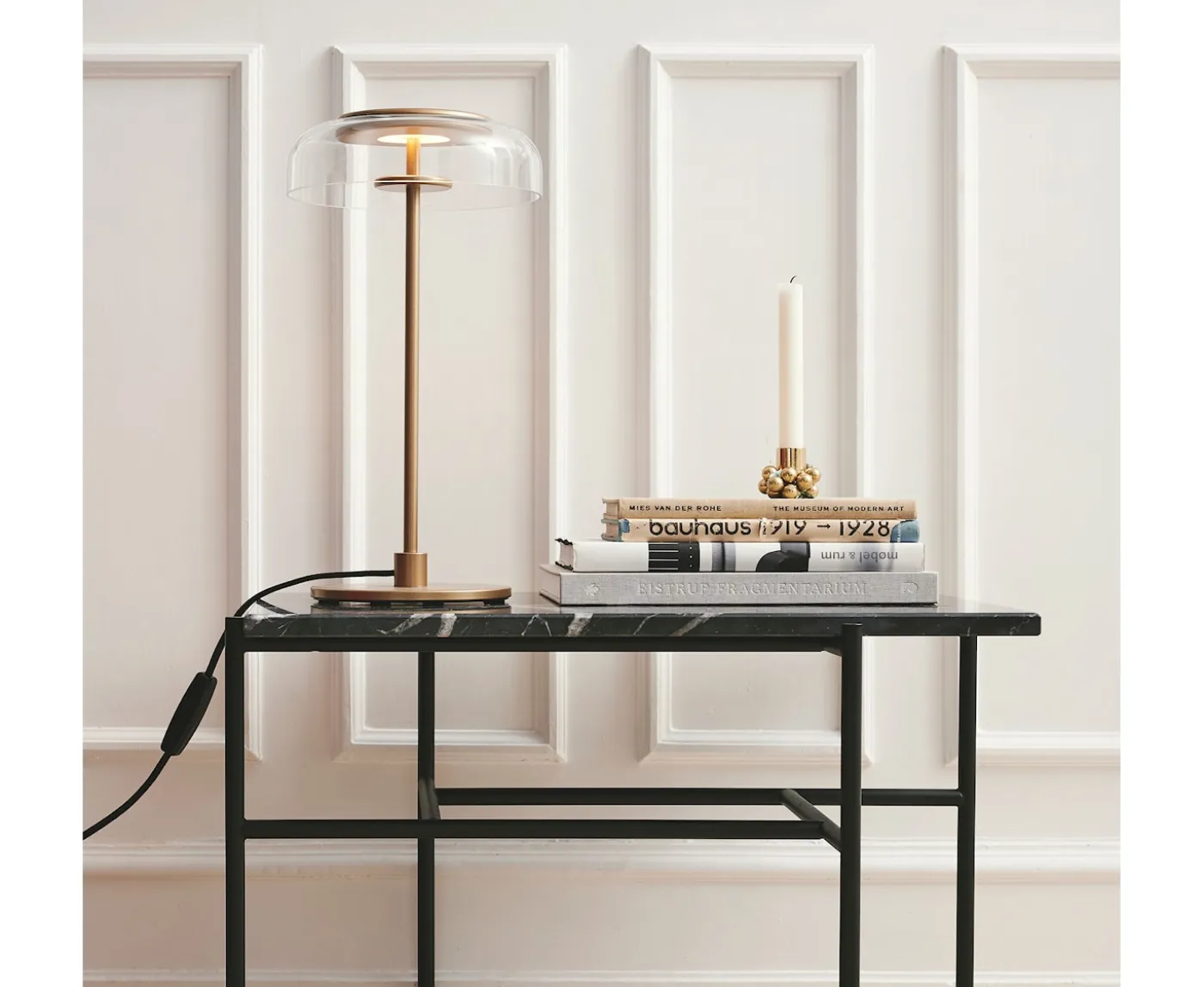 Nuura Blossi Bordslampa Nordic Gold/Clear Small