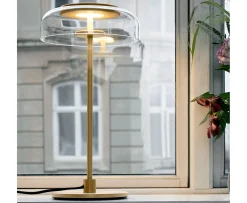 Nuura Blossi Bordslampa Nordic Gold/Clear Small