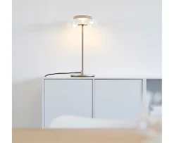 Nuura Blossi Bordslampa Nordic Gold/Clear Small