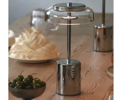 Nuura Blossi Mini Portabel Bordslampa Chrome/Clear