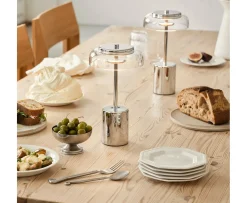 Nuura Blossi Mini Portabel Bordslampa Chrome/Clear