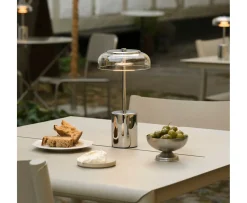 Nuura Blossi Mini Portabel Bordslampa Chrome/Clear