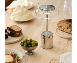 Nuura Blossi Mini Portabel Bordslampa Chrome/Clear