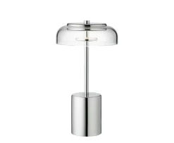 Nuura Blossi Mini Portabel Bordslampa Chrome/Clear