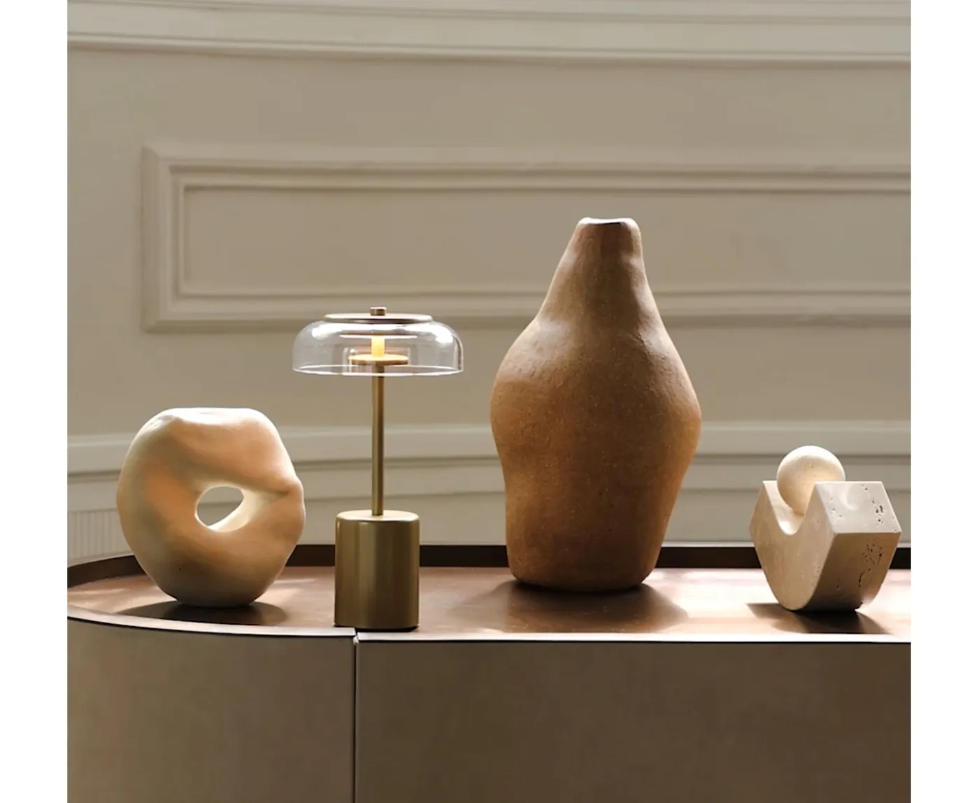 Nuura Blossi Mini Portabel Bordslampa Nordic Gold/Clear