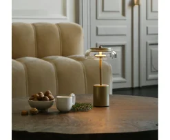Nuura Blossi Mini Portabel Bordslampa Nordic Gold/Clear