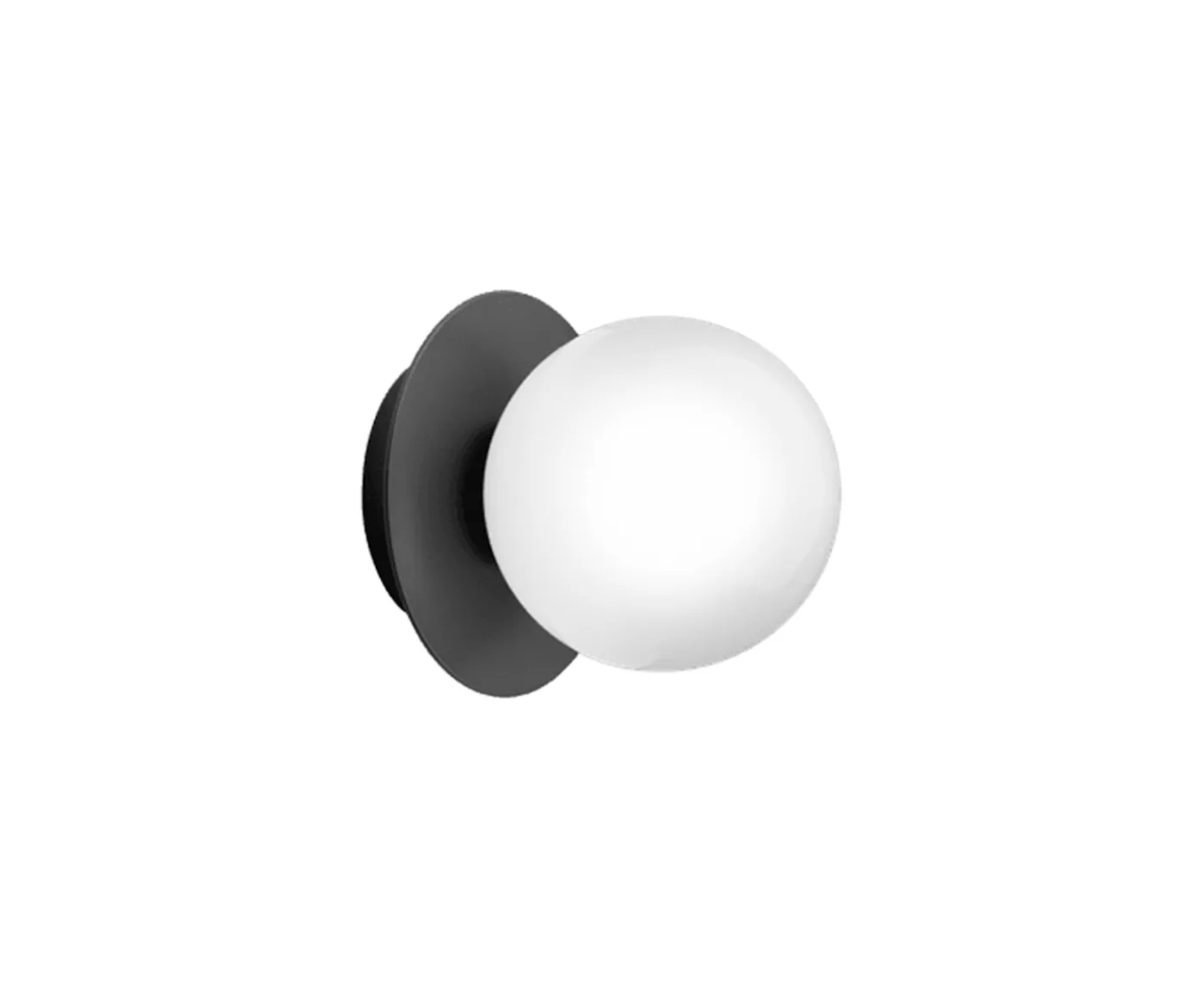 Nuura Liila 1 Vägg-/taklampa Black/Opal Small