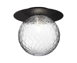 Nuura Liila 1 Vägg-/taklampa Black/Optic Clear Large