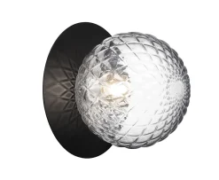 Nuura Liila 1 Vägg-/taklampa Black/Optic Clear Large