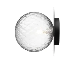 Nuura Liila 1 Vägg-/taklampa Black/Optic Clear Large