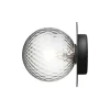 Nuura Liila 1 Vägg-/taklampa Black/Optic Clear Medium