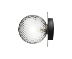 Nuura Liila 1 Vägg-/taklampa Black/Optic Clear Medium