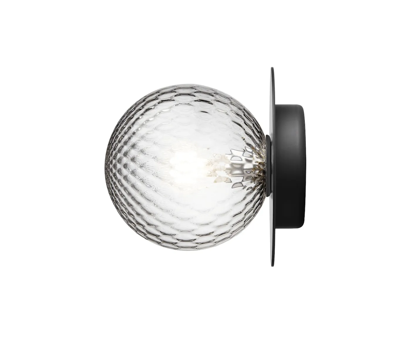 Nuura Liila 1 Vägg-/taklampa Black/Optic Clear Medium
