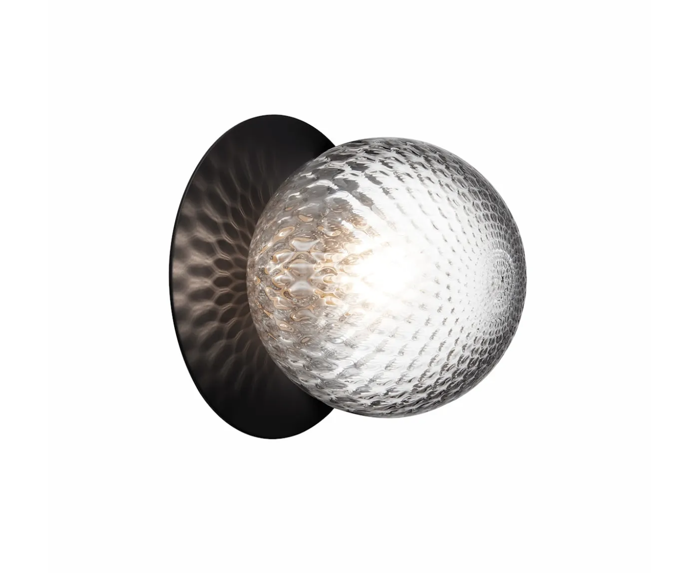 Nuura Liila 1 Vägg-/taklampa Black/Optic Clear Medium