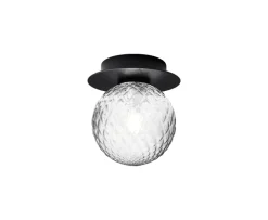 Nuura Liila 1 Vägg-/taklampa Black/Optic Clear Small