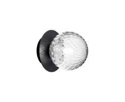 Nuura Liila 1 Vägg-/taklampa Black/Optic Clear Small