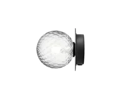 Nuura Liila 1 Vägg-/taklampa Black/Optic Clear Small