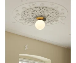 Nuura Liila 1 Vägg-/taklampa Dark Bronze/Opal Large