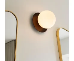 Nuura Liila 1 Vägg-/taklampa Dark Bronze/Opal Medium