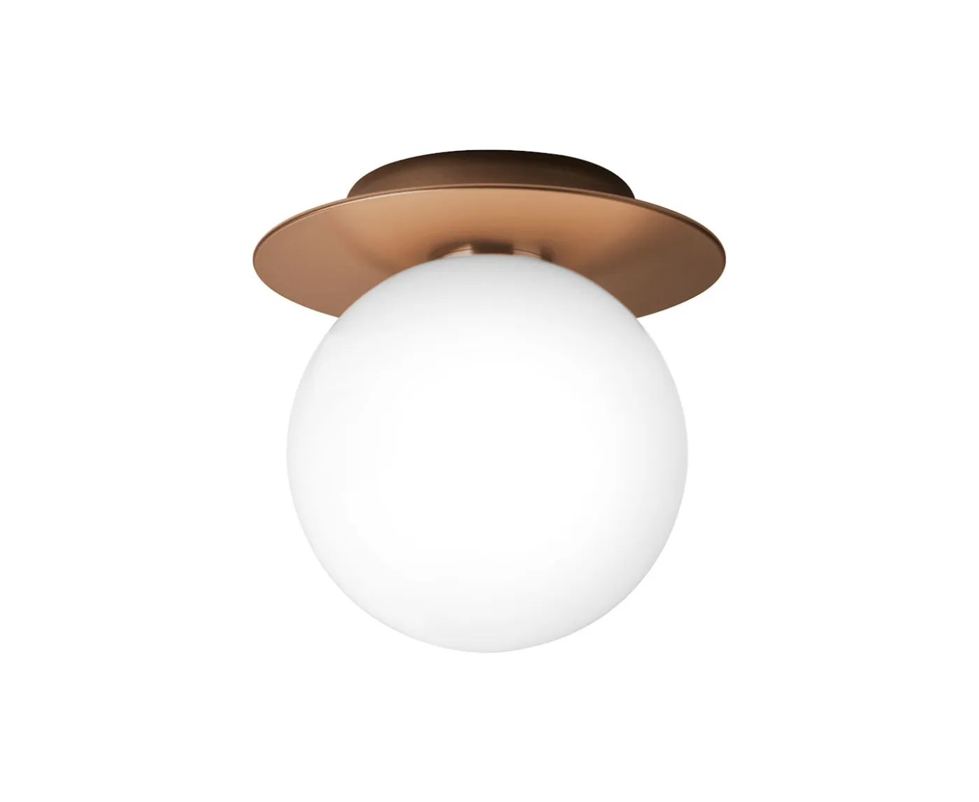 Nuura Liila 1 Vägg-/taklampa Dark Bronze/Opal Medium