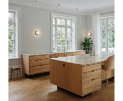 Nuura Liila 1 Vägg-/taklampa Dark Bronze/Opal Medium