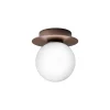 Nuura Liila 1 Vägg-/taklampa Dark Bronze/Opal Small