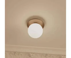Nuura Liila 1 Vägg-/taklampa Dark Bronze/Opal Small
